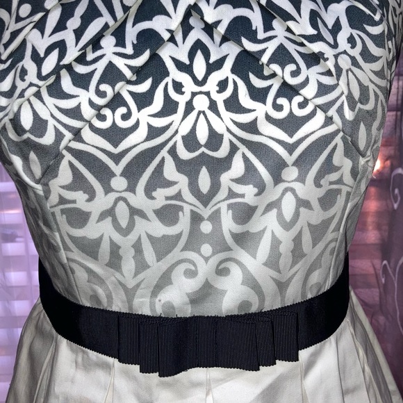 NEW White House Black Market Blackand white ombré 50’s Style Midi dress size 0 - Picture 13 of 16